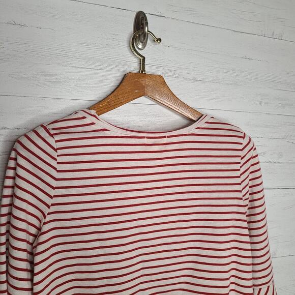Anthropologie Red Celine Striped Top Size Medium - Picture 9 of 12